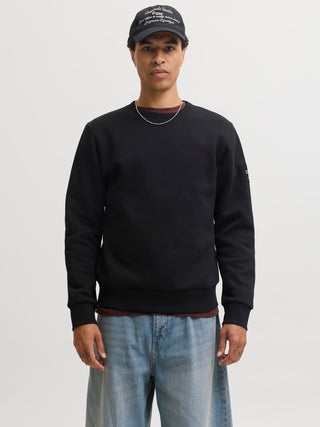 Ανδρικό φούτερ JJCLEVELAND SWEAT CREW NECK LN JACK&JONES 12298440 BLACK W26/27