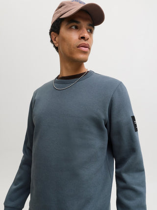Ανδρικό φούτερ JJCLEVELAND SWEAT CREW NECK LN JACK&JONES 12298440 TURBULENCE W26/27
