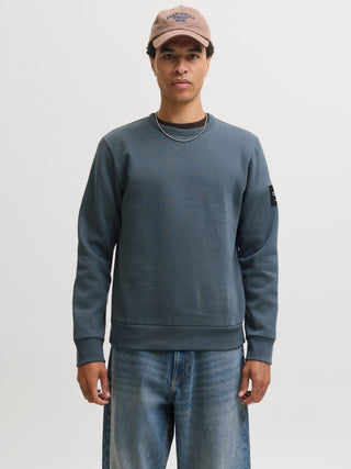 Ανδρικό φούτερ JJCLEVELAND SWEAT CREW NECK LN JACK&JONES 12298440 TURBULENCE W26/27
