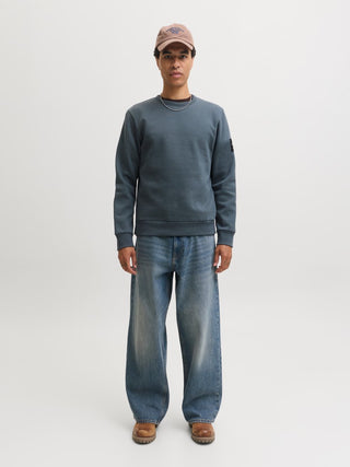 Ανδρικό φούτερ JJCLEVELAND SWEAT CREW NECK LN JACK&JONES 12298440 TURBULENCE W26/27
