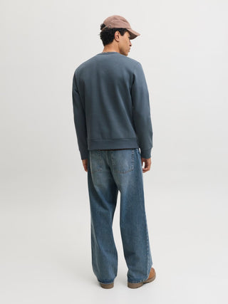 Ανδρικό φούτερ JJCLEVELAND SWEAT CREW NECK LN JACK&JONES 12298440 TURBULENCE W26/27