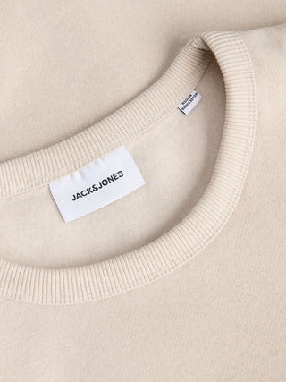 Ανδρικό φούτερ JJCLEVELAND SWEAT CREW NECK LN JACK&JONES 12298440 MOONBEAM W26/27
