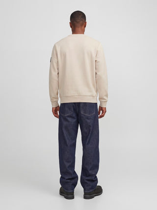 Ανδρικό φούτερ JJCLEVELAND SWEAT CREW NECK LN JACK&JONES 12298440 MOONBEAM W26/27