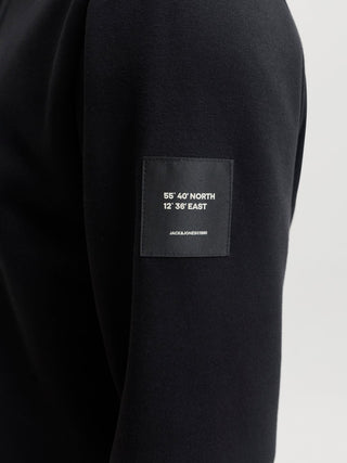 Ανδρικό φούτερ με κουκούλα JJCLEVELAND SWEAT HOOD SN JACK&JONES 12298441 BLACK W26/27