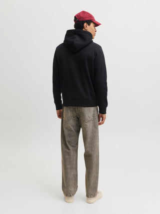 Ανδρικό φούτερ με κουκούλα JJCLEVELAND SWEAT HOOD SN JACK&JONES 12298441 BLACK W26/27