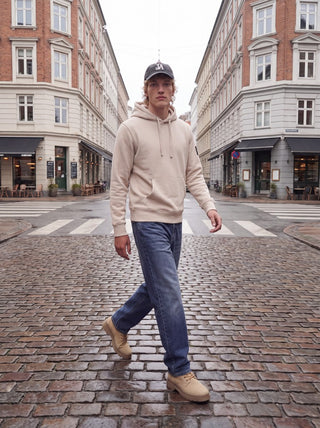 Ανδρικό φούτερ με κουκούλα JJCLEVELAND SWEAT HOOD SN JACK&JONES 12298441 MOONBEAM W26/27