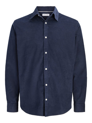 Ανδρικό πουκάμισο JJEFIELD CORD SHIRT LS SN JACK&JONES 12298525 NAVY BLAZER W26/27