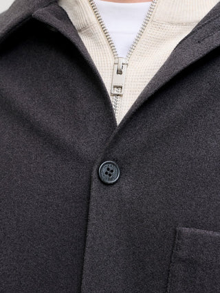 Ανδρικό Overshirt JJEREGENT OVERSHIRT LS SN JACK&JONES 12298613 DARK GREY MELANGE W26/27