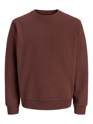 Ανδρικό φούτερ JJEBRADLEY SWEAT CREW JACK&JONES 12249341 BITTER CHOCOLATE NOOS W26/27