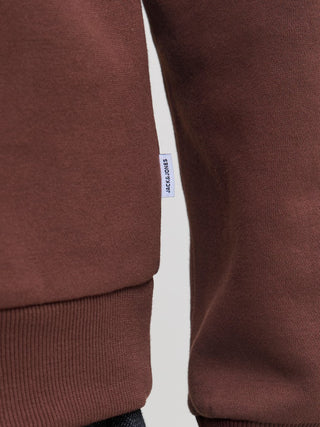 Ανδρικό φούτερ JJEBRADLEY SWEAT CREW JACK&JONES 12249341 BITTER CHOCOLATE NOOS W26/27