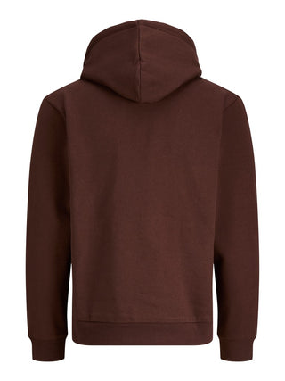 Ανδρικό φούτερ με κουκούλα JJEBRADLEY SWEAT HOOD JACK&JONES 12249340 BITTER CHOCOLATE NOOS W26/27