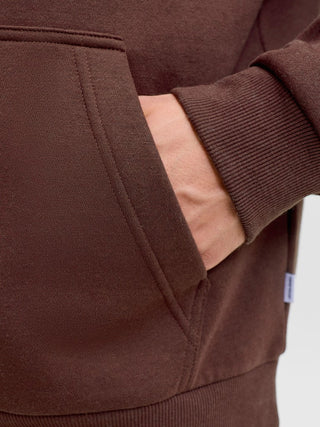 Ανδρικό φούτερ με κουκούλα JJEBRADLEY SWEAT HOOD JACK&JONES 12249340 BITTER CHOCOLATE NOOS W26/27