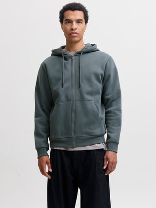 Ανδρική ζακέτα φούτερ με κουκούλα JJEBRADLEY SWEAT ZIP HOOD JACK&JONES 12249342 TURBULENCE NOOS W26/27