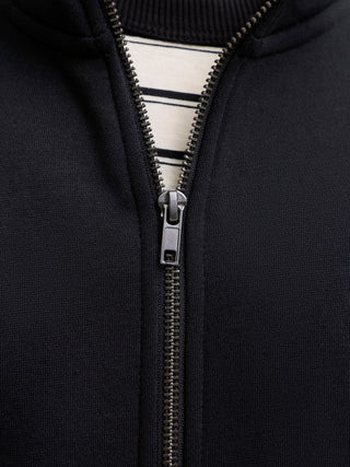 Ανδρική ζακέτα φούτερ JJEBRADLEY SWEAT ZIP HN JACK&JONES 12298690 BLACK NOOS W26/27