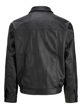 Ανδρικό μπουφάν JJMARLON PU JACKET JACK&JONES 12298762 BLACK W26/27