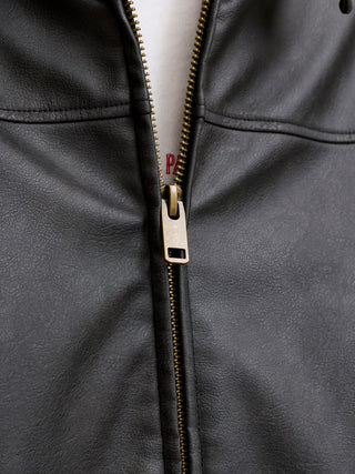 Ανδρικό μπουφάν JJMARLON PU JACKET JACK&JONES 12298762 BLACK W26/27