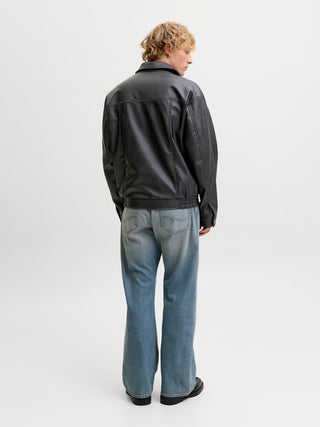 Ανδρικό μπουφάν JJMARLON PU JACKET JACK&JONES 12298762 BLACK W26/27