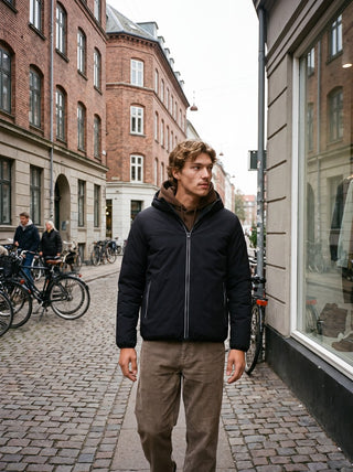 Ανδρικό μπουφάν JJEBROOKLYN REVERSIBLE JACKET SN JACK&JONES 12298836 BLACK W26/27