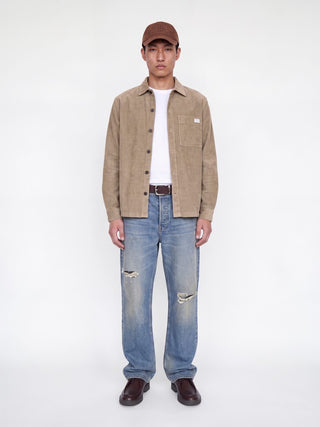 Ανδρικό Overshirt JJZAC CORDUROY OVERSHIRT LS JACK&JONES 12299048 CROCKERY W26/27