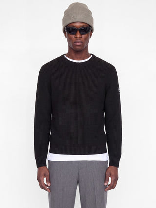 Ανδρικό πλεκτό πουλόβερ JJLUKE KNIT CREW NECK AW26 JACK&JONES 12298521 BLACK W26/27