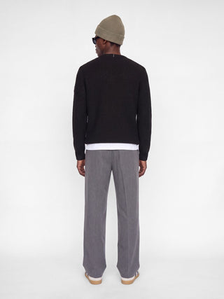 Ανδρικό πλεκτό πουλόβερ JJLUKE KNIT CREW NECK AW26 JACK&JONES 12298521 BLACK W26/27
