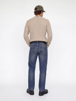 Ανδρικό πλεκτό πουλόβερ JJLUKE KNIT CREW NECK AW26 JACK&JONES 12298521 MOONBEAM W26/27
