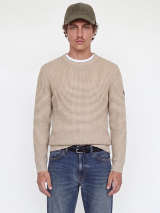 Ανδρικό πλεκτό πουλόβερ JJLUKE KNIT CREW NECK AW26 JACK&JONES 12298521 MOONBEAM W26/27