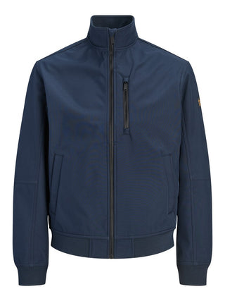 Ανδρικό μπουφάν JJELIAM SOFTSHELL BOMBER JACK&JONES 12299150 SKY CAPTAIN NOOS W26/27