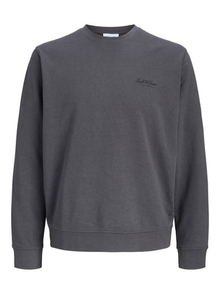 Ανδρικό φούτερ JJEARCHIVE GRAPHIC SWEAT CN plus size Jack & Jones 12294579 ASPHALT NOOS W26/27