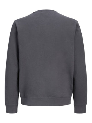 Ανδρικό φούτερ JJEARCHIVE GRAPHIC SWEAT CN plus size Jack & Jones 12294579 ASPHALT NOOS W26/27