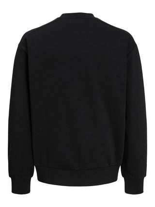 Ανδρικό φούτερ JCOCLUB BADGE SWEAT CREW NECK JACK&JONES 12300444 BLACK W26/27