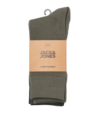 Ανδρικές κάλτσες JACLOUIS BAMBOO SOCKS 3 PACK JACK&JONES 12301513 SMOKEY OLIVE W26/27
