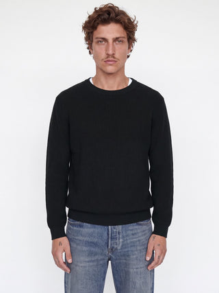 Ανδρικό πλεκτό πουλόβερ JPRBLACONNOR KNIT CREW NECK JACK&JONES 12301707 BLACK W26/27