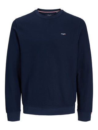 Ανδρικό φούτερ JPRBLUALVES STRUCTURE SWEAT CREWNECK JACK&JONES 12302739 NAVY BLAZER W26/27