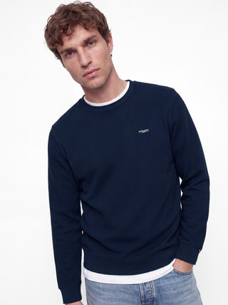 Ανδρικό φούτερ JPRBLUALVES STRUCTURE SWEAT CREWNECK JACK&JONES 12302739 NAVY BLAZER W26/27