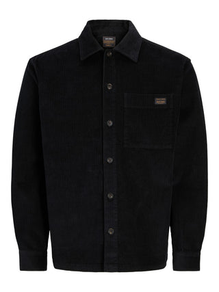 Ανδρικό Overshirt JJZAC CORDUROY OVERSHIRT LS JACK&JONES 12299048 BLACK W26/27