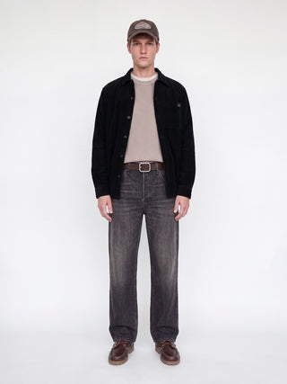 Ανδρικό Overshirt JJZAC CORDUROY OVERSHIRT LS JACK&JONES 12299048 BLACK W26/27