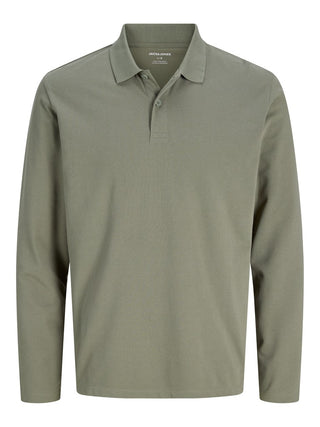 Ανδρική μπλούζα polo JPRKANE POLO LS JACK&JONES 12306293 VETIVER W26/27