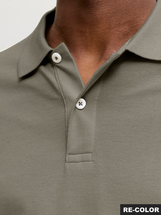 Ανδρική μπλούζα polo JPRKANE POLO LS JACK&JONES 12306293 VETIVER W26/27