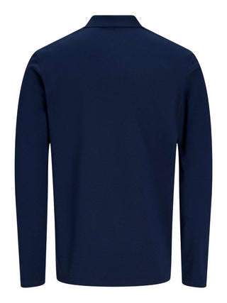 Ανδρική μπλούζα polo JPRKANE POLO LS JACK&JONES 12306293 NAVY BLAZER W26/27