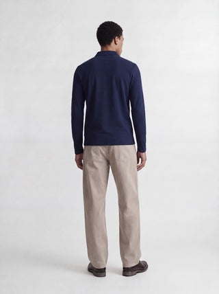 Ανδρική μπλούζα polo JPRKANE POLO LS JACK&JONES 12306293 NAVY BLAZER W26/27