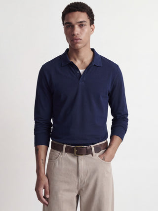 Ανδρική μπλούζα polo JPRKANE POLO LS JACK&JONES 12306293 NAVY BLAZER W26/27