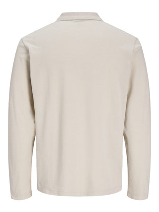 Ανδρική μπλούζα polo JPRKANE POLO LS JACK&JONES 12306293 MOONBEAM W26/27
