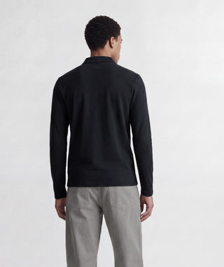 Ανδρική μπλούζα polo JPRKANE POLO LS JACK&JONES 12306293 BLACK W26/27