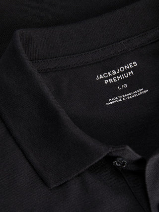 Ανδρική μπλούζα polo JPRKANE POLO LS JACK&JONES 12306293 BLACK W26/27