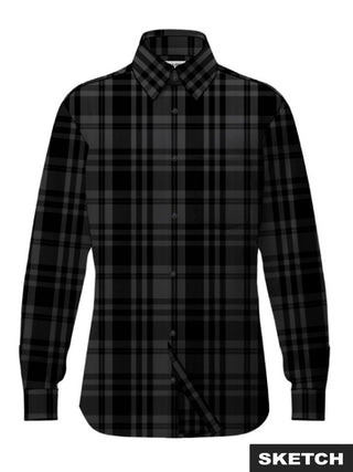 Ανδρικό πουκάμισο JJJAMES FLANNEL SHIRT L/S JACK&JONES 12299163 ASPHALT W26/27