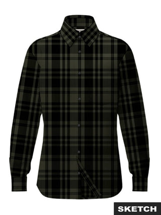 Ανδρικό πουκάμισο JJJAMES FLANNEL SHIRT L/S JACK&JONES 12299163 FOREST NIGHT W26/27