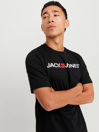 Ανδρικό t-shirt Standard Fit 100% Cotton JJECORP OLD LOGO TEE SS O-NECK JACK & JONES 12137126 Black NOOS S 24