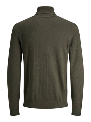 Ανδρικό πλεκτό πουλόβερ JJEEMIL KNIT ROLL NECK Jack & Jones 12157417 Olive Night NOOS W25/26