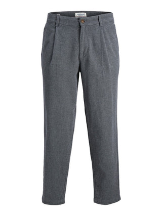 Ανδρικό παντελόνι chinos OLLIE JJMILO JACK & JONES 12220445 ΓΚΡΙ